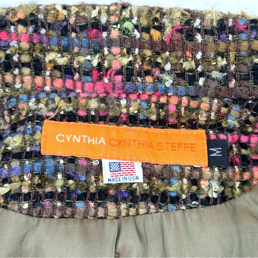 VTG-Y2K Cynthia Steffe Wool Tweed Suit Jacket & Skirt Set - Picture 12 of 16